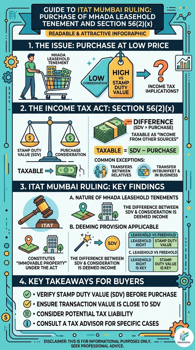 rita_dodhia's tweet photo. 🚨 BOUGHT A MHADA PROPERTY AT A "STEAL"? THE TAXMAN MIGHT DISAGREE! 🚨
#IncomeTax #ITATMumbai #Section562x #MHADA #RealEstateTax #TaxUpdates #rchallcompliances #MumbaiRealEstate #TaxPlanning #ComplianceMatters
https://t.co/LvqqQPjZkZ https://t.co/MEpAbJtNHb