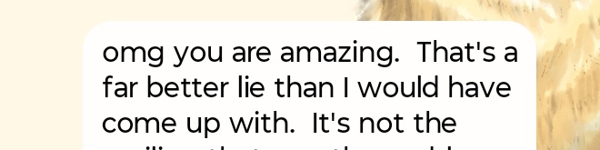sweetlock_'s tweet photo. message i got from my boss about what i told a customer to save our asses lmao https://t.co/F6yqGKTyWb