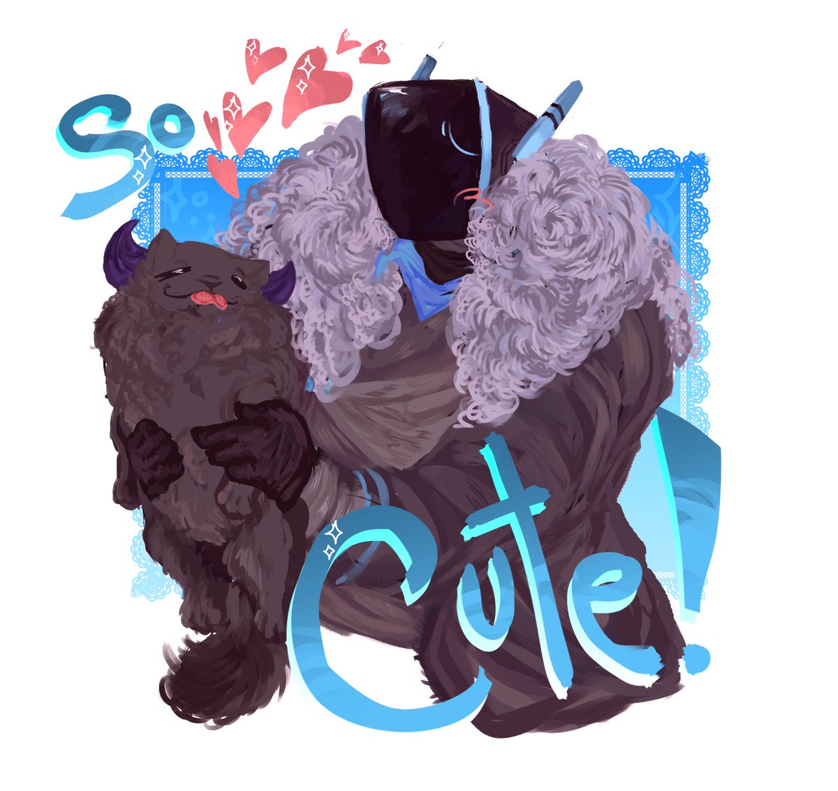 Dailylasers's tweet photo. Day 1 - Hyperlaser and her kitty ♡ #phighting #phightingart #phightinghyperlaser https://t.co/F8FdjhPTOI