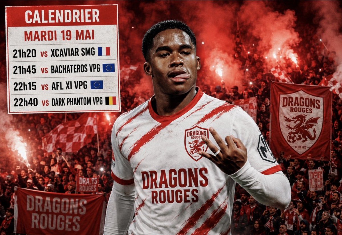 DragonsRougesOf's tweet photo. Mardi soir, place à la SMG 🇫🇷 VPG 
Europe 🇪🇺 &amp; Belgique 🇧🇪 au programme ce soir… on est prêts 🐉🔴⚪️
@SMG_France @VPGEurope @belgique_vpg https://t.co/QqIj8hAjWw