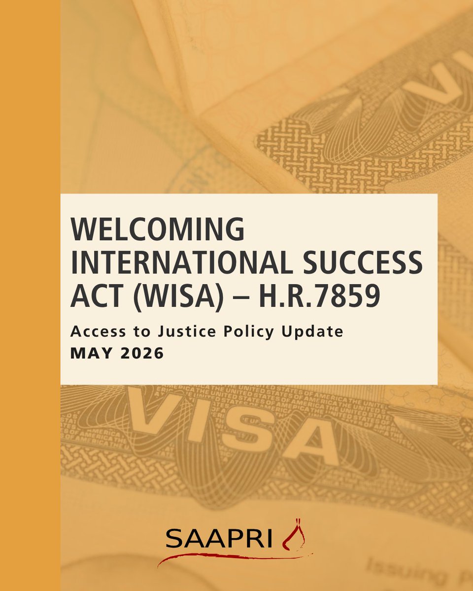SAAPRIChicago's tweet photo. The Welcome International Success Act (WISA) aims to remove new barriers impacting H-1B visas and skilled immigrant workers.

Read the full policy update: https://t.co/6i8N6qmWpq https://t.co/fnNkyk3dBc
