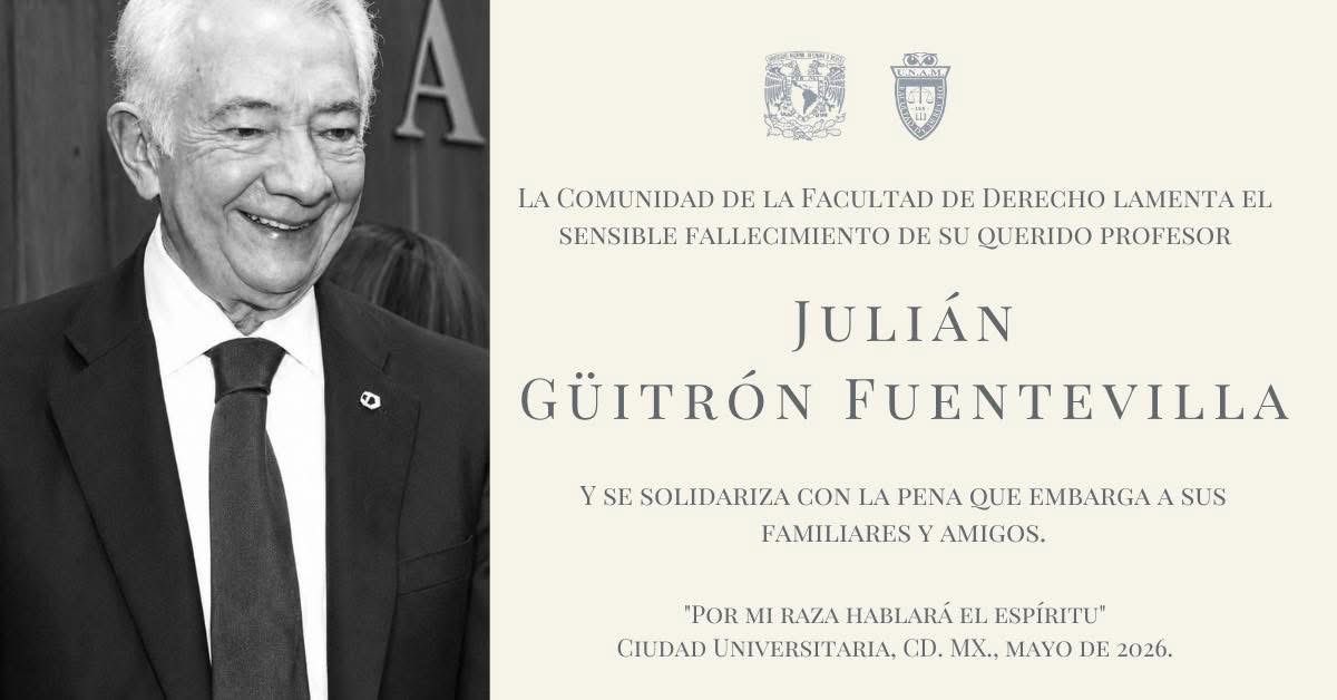 Jorge_IslasLo's tweet photo. Lamento mucho la partida del Dr. Julian Guitrón, Profesor universitario ejemplar, formador de muchas generaciones de Abogados especializados en materia familiar. Se va uno de los grandes, pero deja a través de su obra y ejemplo un legado de conocimientos y rectitud. QEPD. https://t.co/tw25b7Tbab