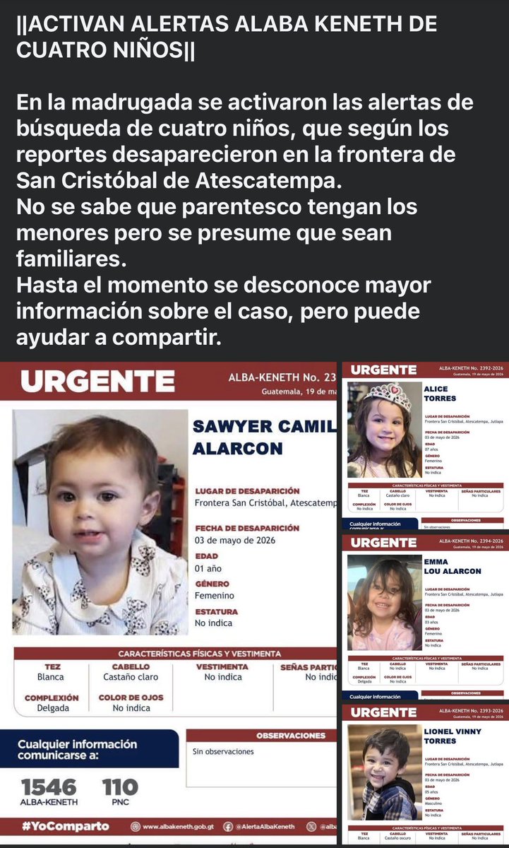 Cuakmug's tweet photo. Buenos días vi esta ALERTA ALBA KENETH por si pueden difundirla 🥺🥺 https://t.co/U8CebMs7KE