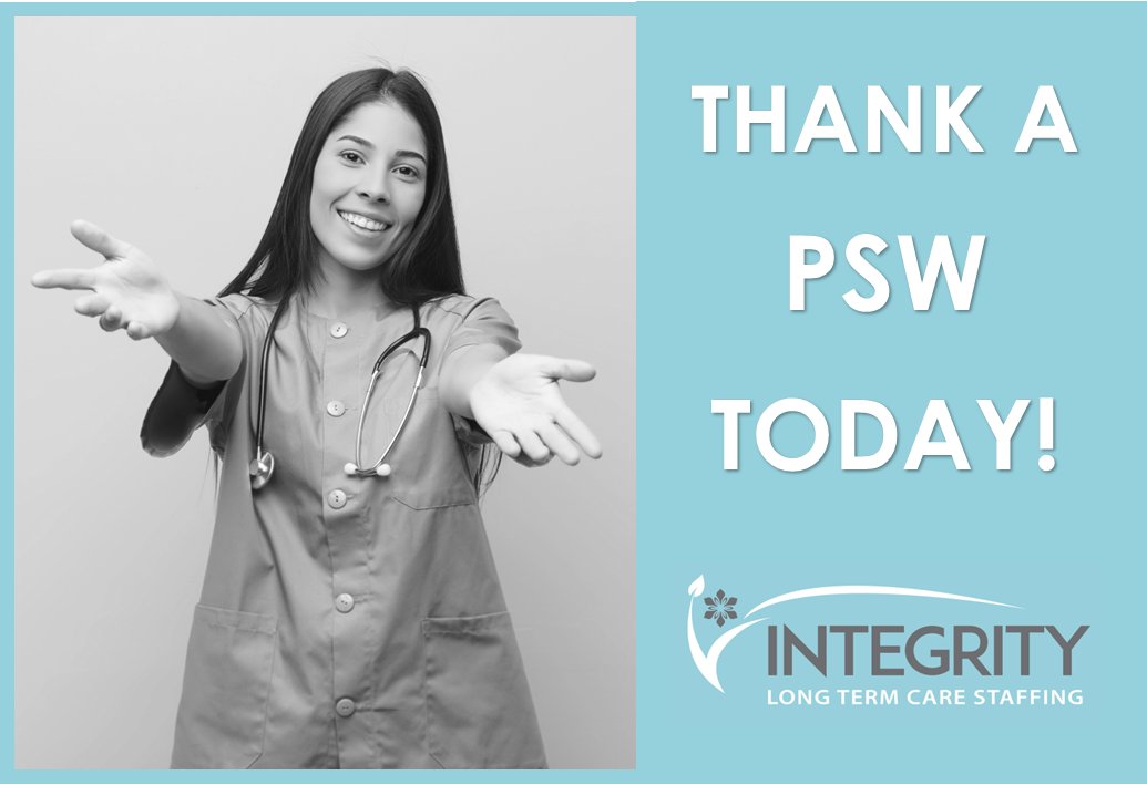 IntegrityLtc's tweet photo. Thank you to all PSWs for your unwavering support to our most vulnerable populations. Your strength, compassion and kindness know no bounds! Thank you for the kindness and compassion you show each and every day!❤️❤️❤️ https://t.co/h5TlHWXvp4