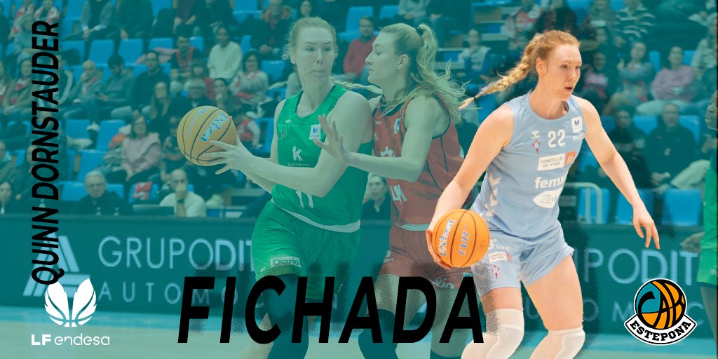 CompeticionFEB's tweet photo. 🚨 Mercado #LFEndesa: Presencia interior para el Ingeniería Ambiental @CABESTEPONA con Quinn Dornstauder (@QDornstauder)

▶ Cumplirá así su séptima temporada en la Liga

🗓️ 1995 | 📏 1,93 m.
⛹️‍♀️ Pívot | 🌍 Canadiense

📝 Más información ⬇️
https://t.co/pcj7Up1qov https://t.co/wviGaDgYWH