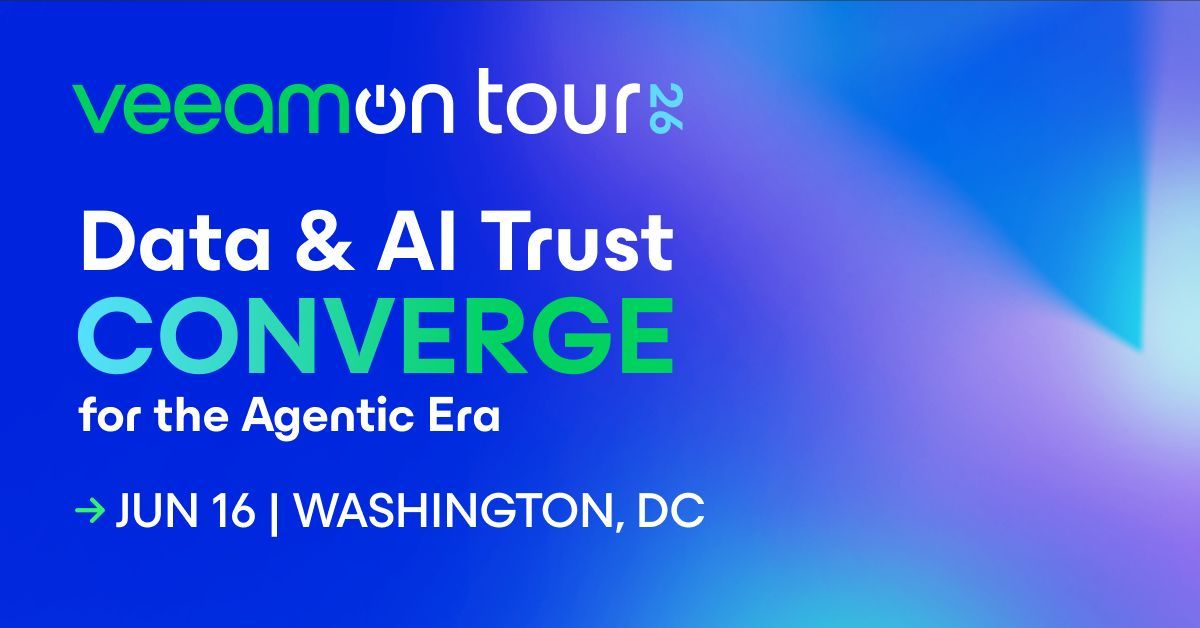 GovExecEvents's tweet photo. Save your spot for VeeamON Tour on June 16! 
Join #PublicSector leaders in Washington, DC to explore how agencies are managing AI risk, strengthening cyber resilience, and addressing post-quantum cryptography and data protection challenges. 
https://t.co/Qg8KLmnBux 
@Veeam https://t.co/ONS4kWsuaE