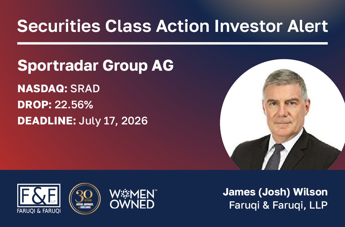 Sportradar Lawsuit Deadline: What SRAD Investors Need to Know