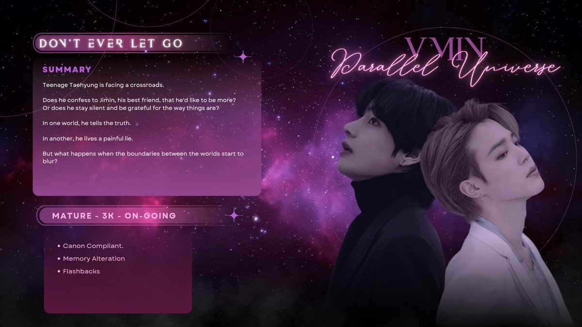 Vminparaunifest's tweet photo. ᯓ★ Don't ever let go

Mature
3k / On-going 

★ Canon compliant.
★ Memory alteration.
★ Flashbacks.

ᯓ https://t.co/HknvcvigrC https://t.co/tWgYoKH1Yp