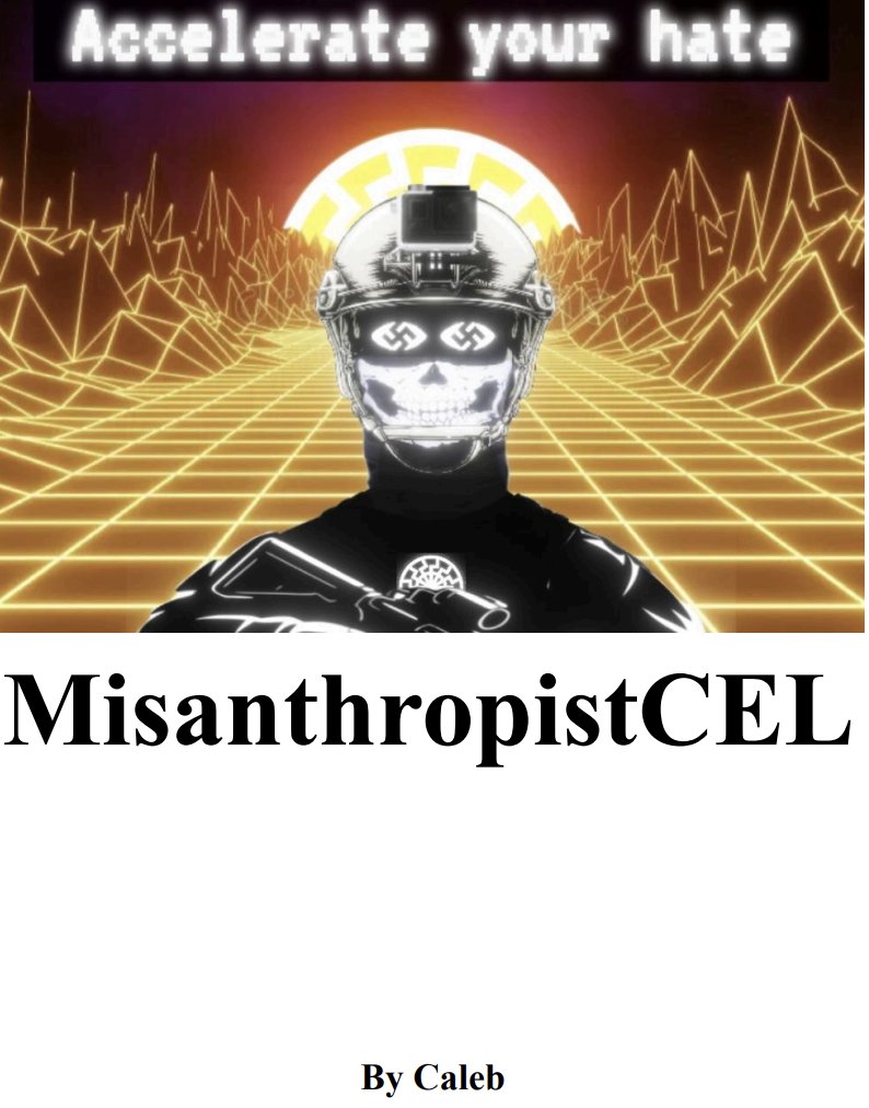 TracTerrorism's tweet photo. TRAC obtained and reviewed the 75-page #manifesto by Caleb Vazquez, one of the San Diego #mosque shooters.
The text is a textbook #accelerationist manifesto.
Vazquez openly declares himself an “Accelerationist,” praises prior attackers, echoes the ideology of Brenton #Tarrant, and advocates for an “all-out race war” to collapse society.
The document blends neo-Nazism, #antisemitism, anti-#Muslim rhetoric, and #incel-adjacent grievances into a call for revolutionary violence.
Contact TRAC for more info on https://t.co/0lAH2zaSVA