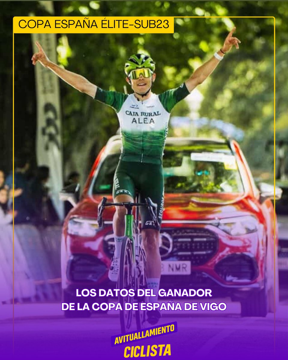 EVTMO_'s tweet photo. Los datos de Iker Pérez (Caja Rural - Alea) tras ganar en solitario la Copa de España de Vigo 🇪🇸🏆

➡️ Sus datos tras arrancar en el km 105, y estar 84 km fugado. Además de los números que movió en el Monte Aloia

➡️ Todo ello con 1.80 metros de altura y 64 kilos de peso https://t.co/Uo7QmvHorL