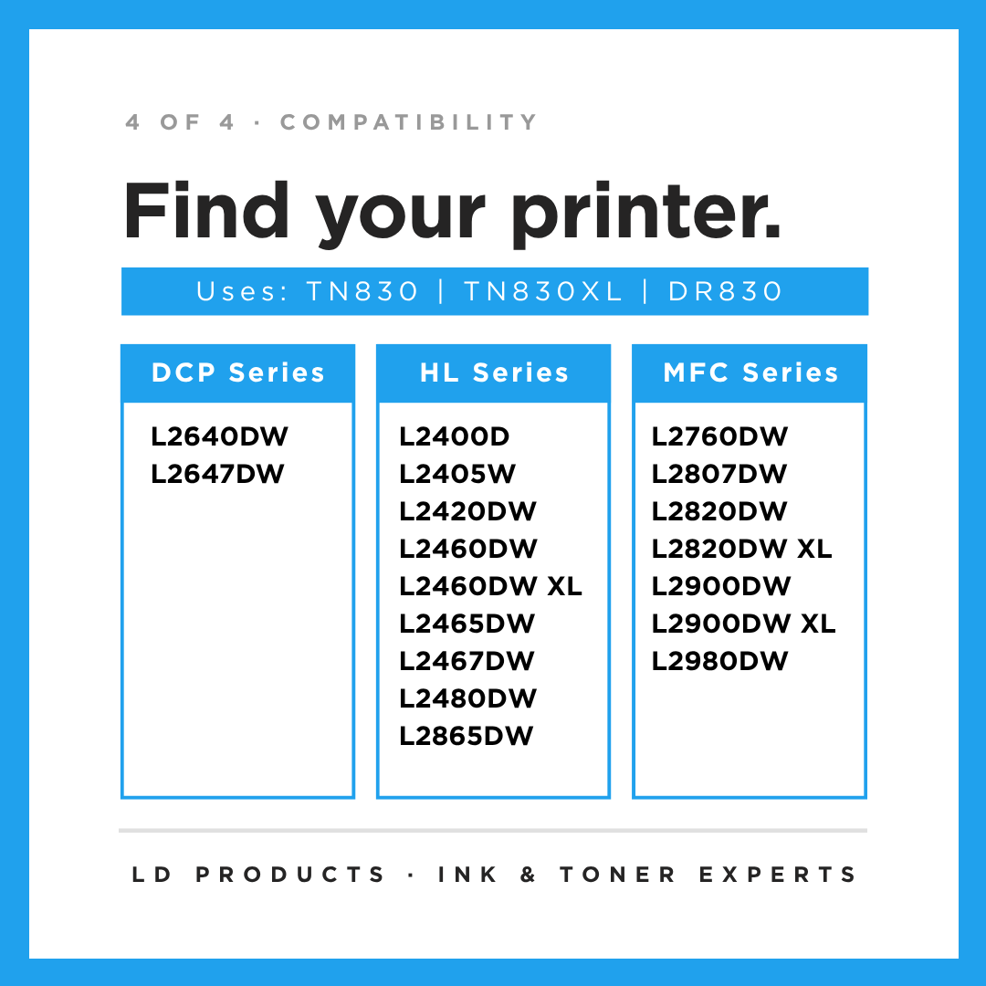 LDProducts's tweet photo. Check out the popular compatible Brother TN830 toner cartridges!

TN830 vs. TN830XL — differences, yields, and which toner fits your printer 👇

Shop the TN830: https://t.co/QOf7rUb1SU
Learn about TN830: https://t.co/ak6CL61ZLi https://t.co/uLzkcw9pfk