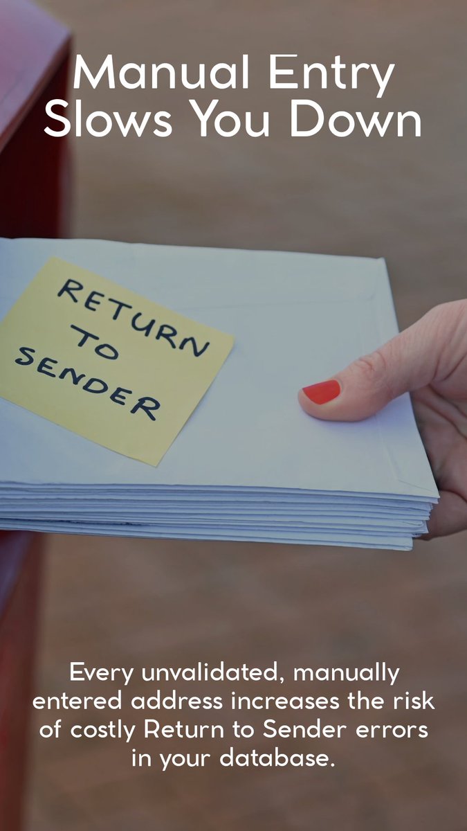 RunnerEDQ's tweet photo. Every unverified, manually entered address poses a risk of expensive Return to Sender errors in your database. Eliminate these costly mistakes with our address verification solution, CLEAN_Address! Visit https://t.co/XcFSeo9pVr to learn more.

#Data #Address #ReturntoSender https://t.co/XW7MGe4upV