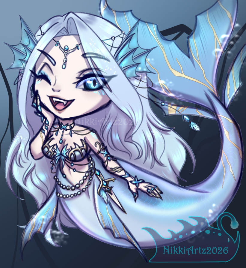 NikkiArtz's tweet photo. #mermay day 18 is here!

Featuring another voice of the sea, being @LeeandLie 🦋 c: 

#MonARTch https://t.co/6G53N9ojud