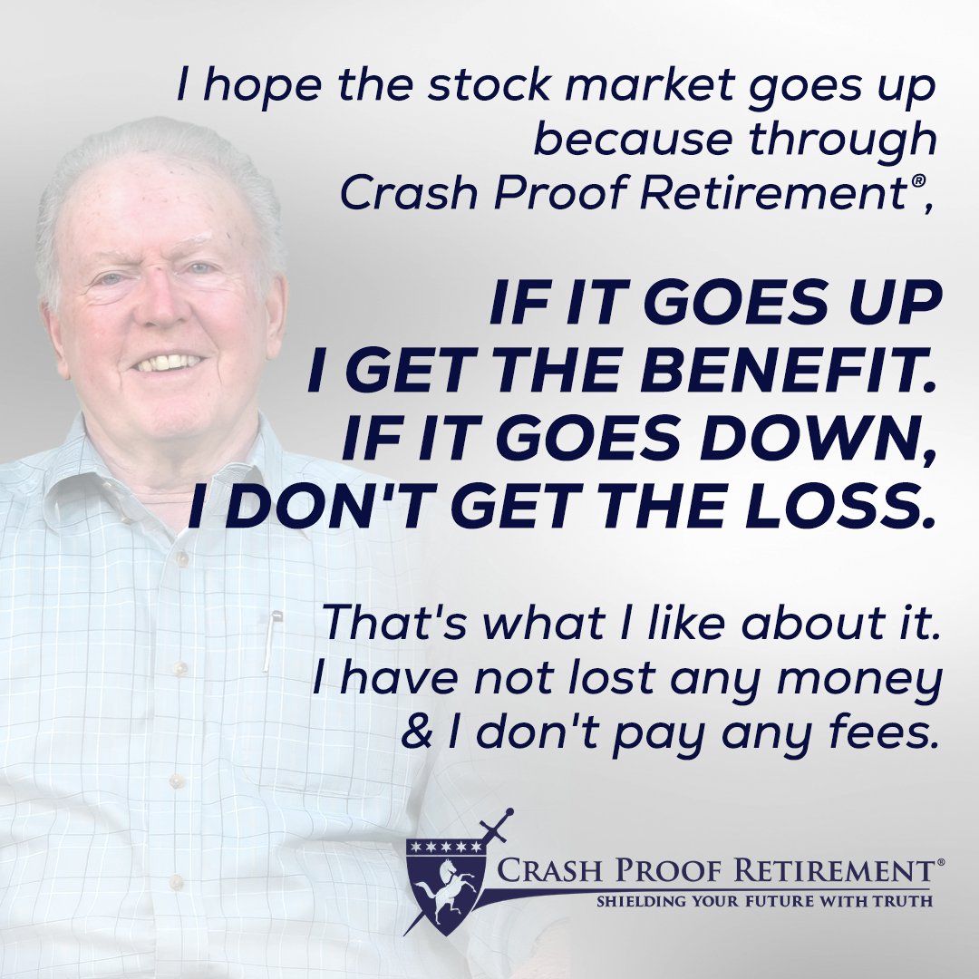 CrashProofTruth's tweet photo. 15 years as a client.
Markets up. Markets down.

This retiree shared that the real value has been knowing he could benefit during strong markets — without feeling exposed during downturns.
That peace of mind changes everything. https://t.co/C0kg8tyIu2