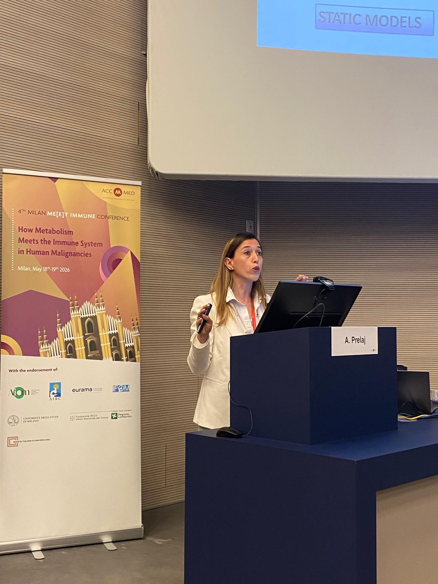 ACCMEDorg's tweet photo. Si è appena concluso il corso ECM "4th Milan "Me(e)t immune" Conference - How Metabolism Meets the Immune System in Human Malignancies".

L'evento ha riunito esperti in metabolismo del cancro, immunologia e farmaci antitumorali innovativi per condividere e discutere i più recenti progressi e le prospettive cliniche future degli approcci metabolici.

I Relatori si sono concentrati su strategie terapeutiche sperimentali che influenzano la biologia delle cellule tumorali e lo stato di attivazione del sistema immunitario tramite la modulazione del metabolismo dell'ospite e del tumore oltre che sugli effetti delle terapie farmacologiche disponibili o sperimentali, come i nuovi inibitori di PI3K o AKT, sul metabolismo dell'ospite. Si è discusso come prevenire o gestire adeguatamente le tossicità metaboliche di questi trattamenti per migliorarne l'attività antitumorale.

Grazie a tutti i partecipanti, in presenza e online, ai relatori e ai moderatori. Un ringraziamento speciale ai responsabili scientifici Filippo de Braud e Claudio Vernieri.

#CancerMetabolism #Oncology #Immunotherapy #Healthcare #MetabolismoTumorale #MicroambienteTumorale #AccMed #ECM

Alberto Bardelli, Riccardo Caccialanza, Giuseppe Curigliano, Romano Danesi, Gennaro Daniele, Christine Desmedt, Massimo Di Maio, Massimo Di Nicola, Rosanna D'Antona, Paolo Fiorina, Marilena Iorio, Daniela Koppold, Francesca Ligorio, Laura Marziali, Anna Mondino, maria teresa montella, Alessio Nencioni, Massimiliano Pagani, Patrizia Pasanisi, Arsela Prelaj, Pruneri Giancarlo, Alessandra Raimondi, Mattia Rediti, Sabina Sangaletti, Francesco Schettini, Tiziana Triulzi 

@AIOMtweet
@IFOMresearch
@IstTumori
@AIRC_it