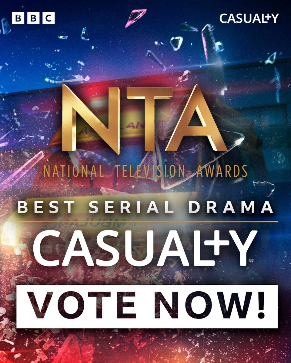 BBCCasualty's tweet photo. #NTAs NEWS! 📣 We are thrilled to announce #Casualty is longlisted for Serial Drama, with Will Beck, Olly Rix, Milo Clarke, Barney Walsh, Melanie Hill and Charles Venn all longlisted for Serial Drama Performance! 👇
https://t.co/TV1t65ee0L https://t.co/fKxyimCNrz