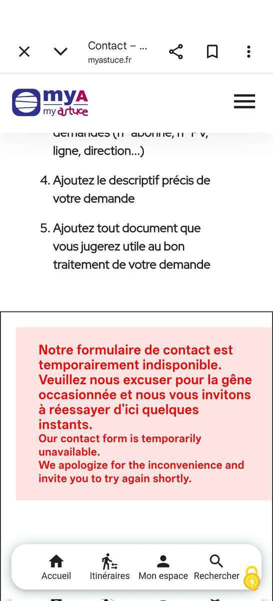 salcincl's tweet photo. @reseauastuce @transdevFR on ne peux même plus déclarer un problème sur vos lignes. Votre site est à la hauteur de votre service. Toujours pas de commentaire Mr @NicolasMayerNMR sur les transports publiques de votre ville de @Rouen ? https://t.co/67KS0jfZFc