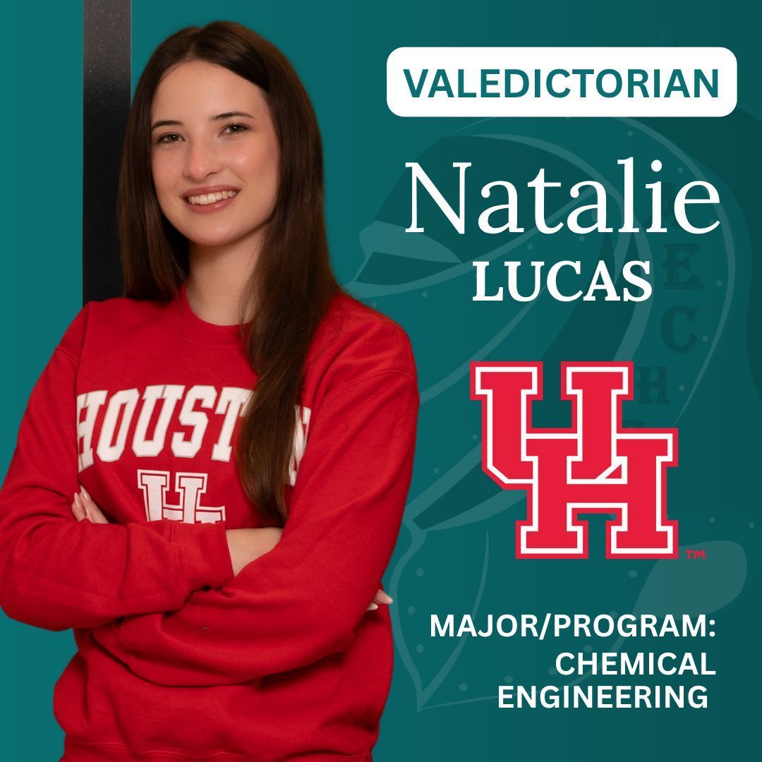 AliefISD's tweet photo. Congratulations to Natalie Lucas, Valedictorian of Alief Early College High School!

Natalie will continue her academic journey at the University of Houston, where she plans to major in Chemical Engineering. Her dedication, resilience, and commitment to excellence truly represent the spirit of Alief ISD.

We are proud of you, Natalie, and excited to see all you accomplish next! #ClassOf2026 #WeAreAlief