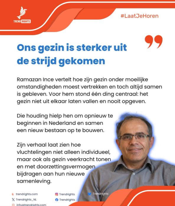 MehmetAssen's tweet photo. "Nooit opgeven" is een mentaliteit waar we veel van kunnen leren. Bedankt voor het delen van dit hoopvolle verhaal, Ramazan. #LaatJeHoren @TrendRights_NL https://t.co/epGejDEXJ6