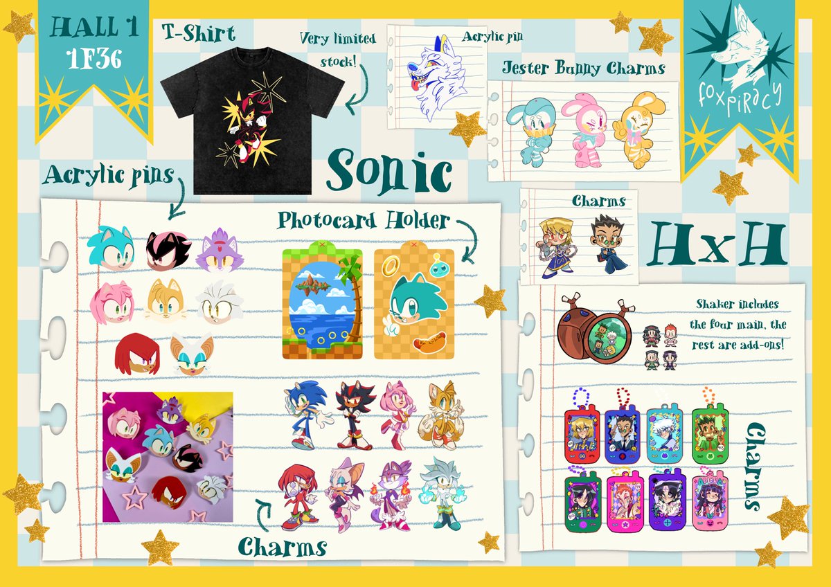 foxpiracy's tweet photo. ⭐️ dokomi catalogue!! :D 
I will be at Hall 1 booth 1F36 this year!!  feel free to dm me if you have any questions c: 
i will be taking reservations until Sunday i think! if you're interested in anything :D 
#dokomicatalogue #dokomi2026 #dokomi 1/2 https://t.co/C3YoaTl9xb