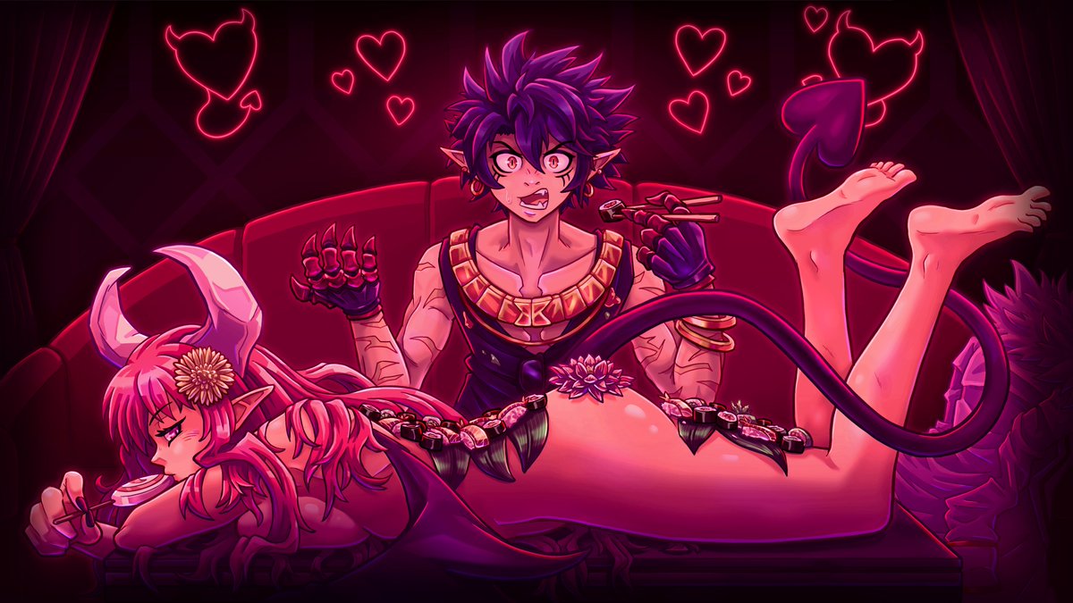 huzuro_art's tweet photo. A version with softer lights to match a strip club ambiance. ❤️ https://t.co/jf7L8LnFv5