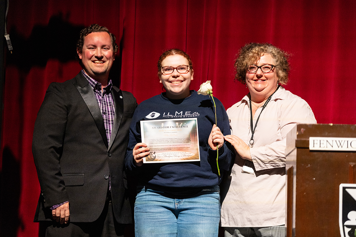fenwickfriars's tweet photo. Blackfriars Theatre Guild hosted the International Thespian Honors Society Induction and BFG Senior Send-Off last week! Fenwick Expressive Arts bid farewell to the Class of 2026 and inducted its first-ever Thespians troupe. #FenwickFriars https://t.co/EowuzNCyUG