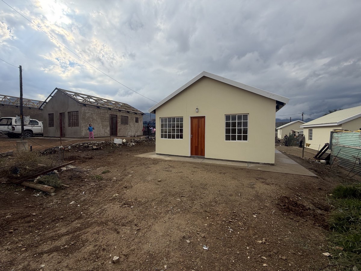 ncplrsa's tweet photo. Oversight visit by Members of the Legislature led by Hon D De Huis in Calvinia. 100 of the 200 houses project completed. https://t.co/7XiAuWApYa