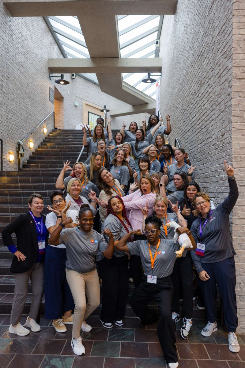 WeCOACH's tweet photo. 24 women coaches made the decision to raise the standard — for themselves, their athletes, and the communities they lead.

Today, we’re proud to celebrate these incredible women coaches on their graduation from our @NCAA Academy 2.0 — a milestone that reflects their commitment to growth, leadership, and becoming the best version of themselves both on and off the field.

A special thank you to BSN SPORTS for providing their class shirts as they marked this meaningful achievement. 💜

#2026A209