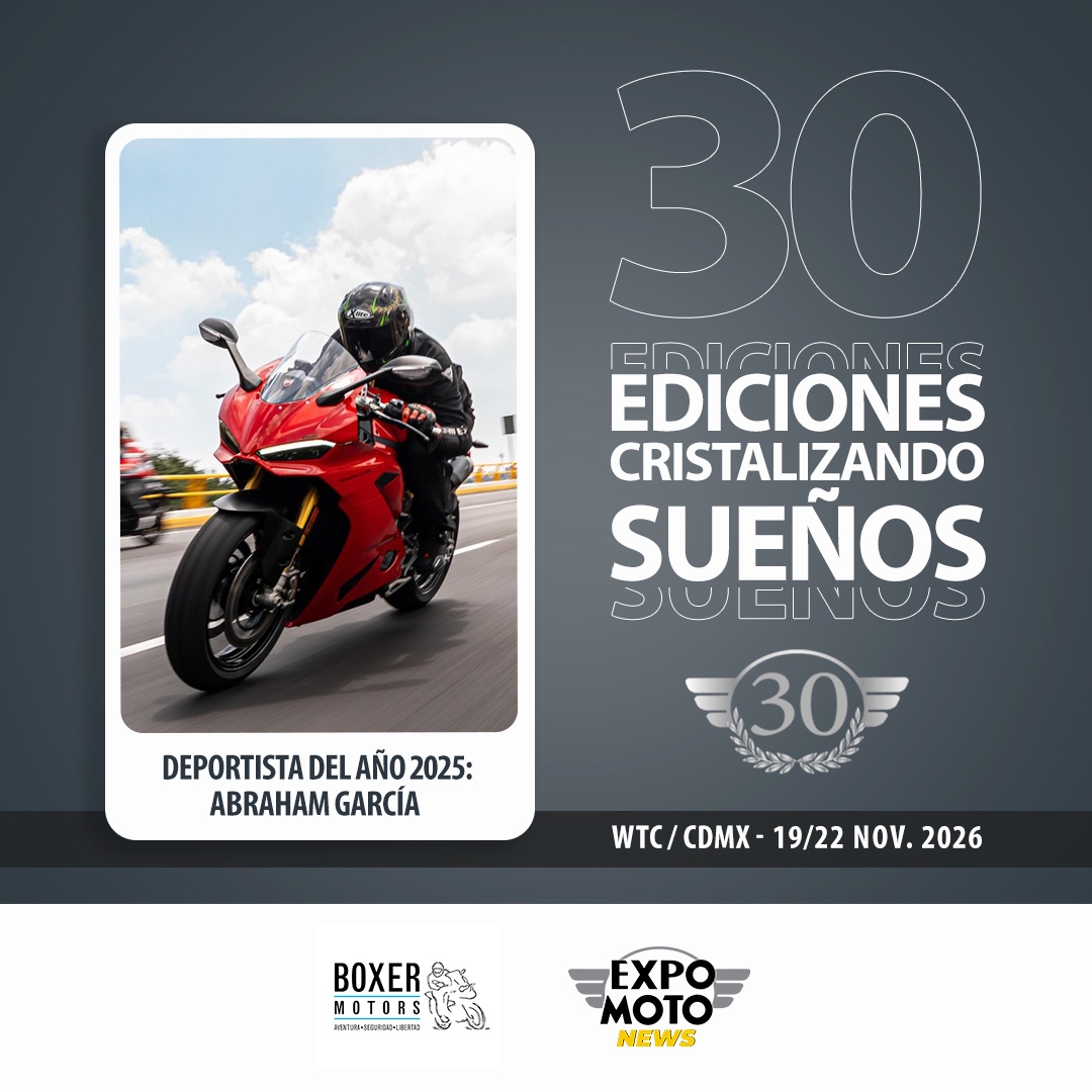 expomotonews's tweet photo. 30 ediciones cristalizando sueños.
En EXPO MOTO reconocemos la pasión, entrega y dedicación de quienes viven el motociclismo al máximo.
🔥 Nos vemos del 19 al 22 de noviembre en el WTC de la Ciudad de México para celebrar juntos 30 ediciones de pasión por las motos.
#ExpoMoto https://t.co/PMSSTyraFF