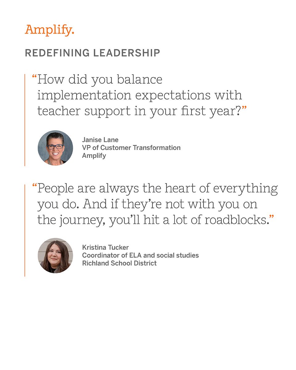 Amplify's tweet photo. “People are always the heart of everything you do. And if they’re not with you on the journey, you’ll hit roadblocks.” —Kristina Tucker, Richland School District

In this conversation on sustainable implementation, one thing was clear: people come first. Collaboration moves the work forward—and ownership makes it last.

🧡 Read the full story: https://t.co/Rhfd7XF2kV.