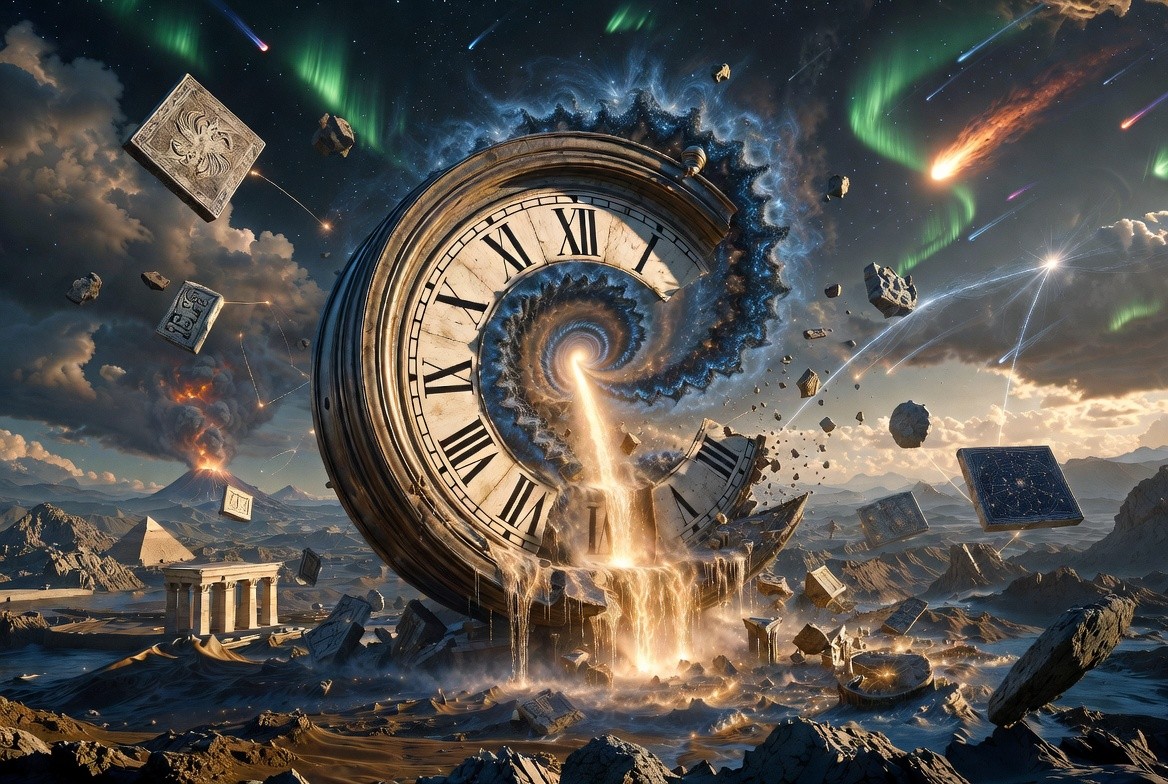 MMJABRONI's tweet photo. @nobulart ECDO provides the real-world mechanism (Earth’s internal cycles causing sudden resets), while Timewave Zero describes the feeling and pattern (history speeding up with bigger and bigger waves of change toward some major transformation).

ECDO injects the chaos kicking off Zero. https://t.co/12I8GNsRoo