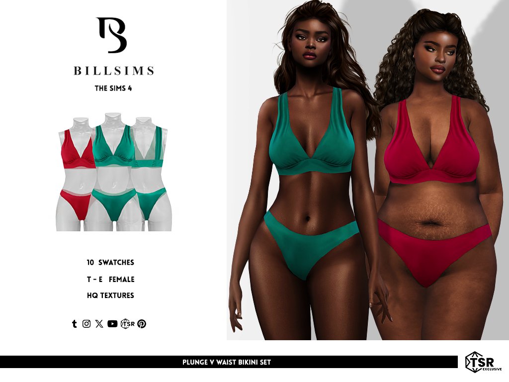 billsims_cc's tweet photo. Plunge V Waist Bikini Set
Make it yours now exclusively over at @TheSimsResource!
π The Sims 3:
https://t.co/BH9e8Pc6uy
https://t.co/GrChMdkeo7
π The Sims 4:
https://t.co/vKZr1rRdoZ
#thesims3 #thesims4 #thesims3cc #thesims4cc https://t.co/o06MuHSlGS