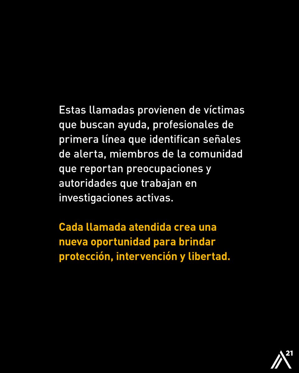 A21LATAM's tweet photo. Más de 10 años respondiendo llamadas. 10 años estando presentes para personas en crisis.

 10 años negándonos a permitir que la explotación pase desapercibida. 📞🧡 https://t.co/WcqrekySck