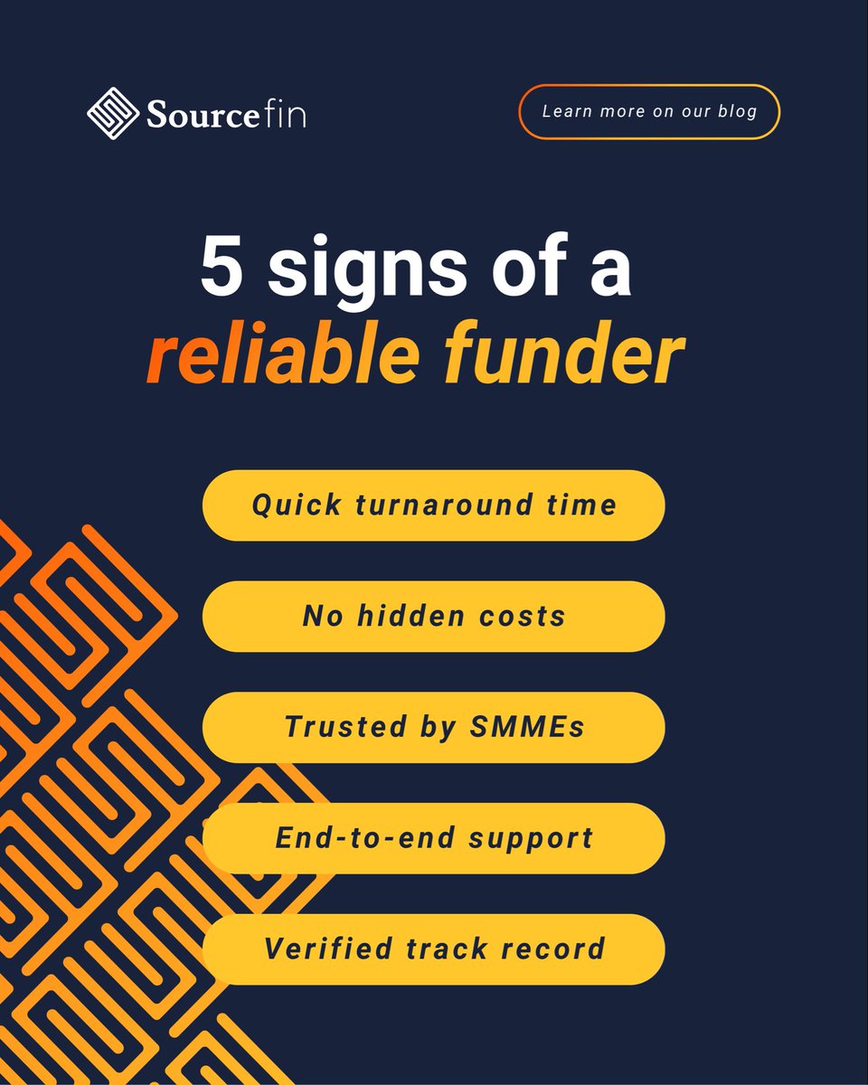 sourcefin_'s tweet photo. PO funding is not just about approval. It is about speed, clarity and the ability to support delivery end-to-end.

Know what to look for before you sign anything.

Apply for future-focused funding
https://t.co/3pa1ybZdQy

#sourcefin #smmes #pofunding https://t.co/Adob4nJv7h