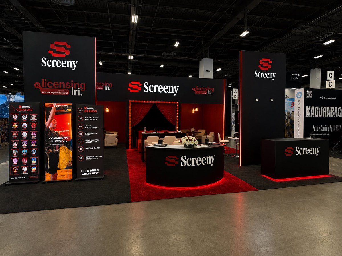 Screenyofficial's tweet photo. Screeny is here at Licensing Expo!

We’re discussing how creators can take the worlds, characters, and communities they’ve built online and turn them into real-world opportunities.

If you’re a creator, brand, manufacturer, licensee, or retail partner, come meet us at Booth C196 https://t.co/gsG4q3uXS1