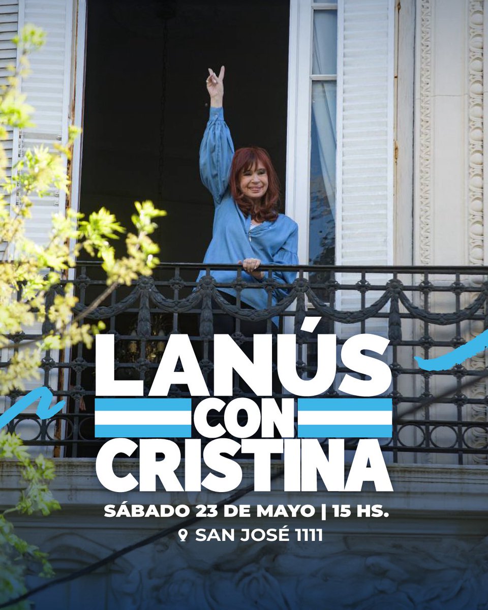 aJulianAlvarez's tweet photo. Lanús con Cristina❤️
Este sábado todxs a San José! https://t.co/EHNlUd9XT4