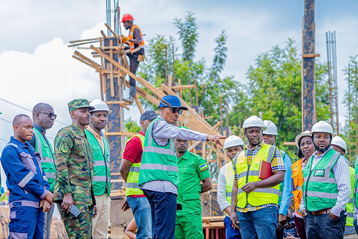 RwandaEmergency's tweet photo. Today, Minister Maj. Gen. (Rtd) Albert Murasira together with @NzabonimpaEmmy, Mayor of @GicumbiDistrict, conducted a field visit to Giti TVET School to assess the progress of ongoing construction works aimed at upgrading the school facility. The visit also served to discuss with the contractor measures to accelerate implementation and ensure timely completion of the project.

They agreed to combine efforts and fast-track the remaining works to meet the planned timelines. Giti TVET is being constructed under the Jya Mbere Project to equip young people from both refugee and host communities with hands-on technical skills that will open up employment opportunities and promote local economic growth.