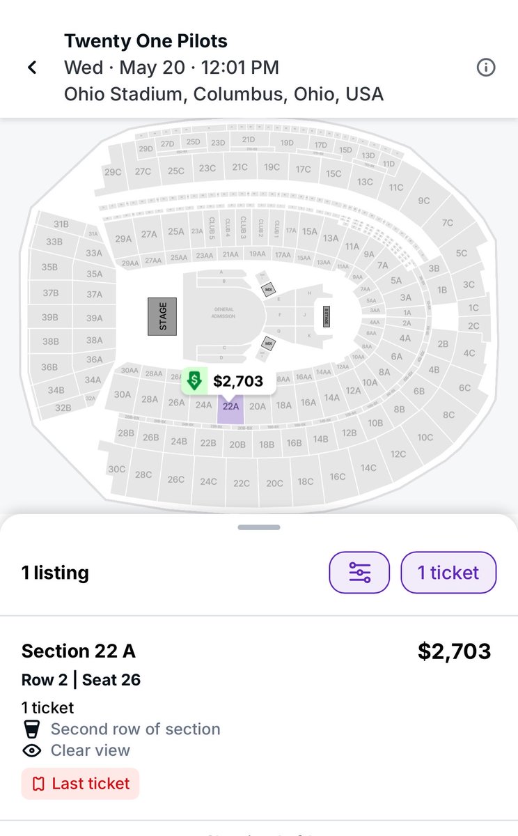 llocalxdreamerr's tweet photo. who dares me to buy the $2,000 ticket to the exclusive twenty one pilots show TOMORROW at ohio stadium https://t.co/dp4z2z0F2o