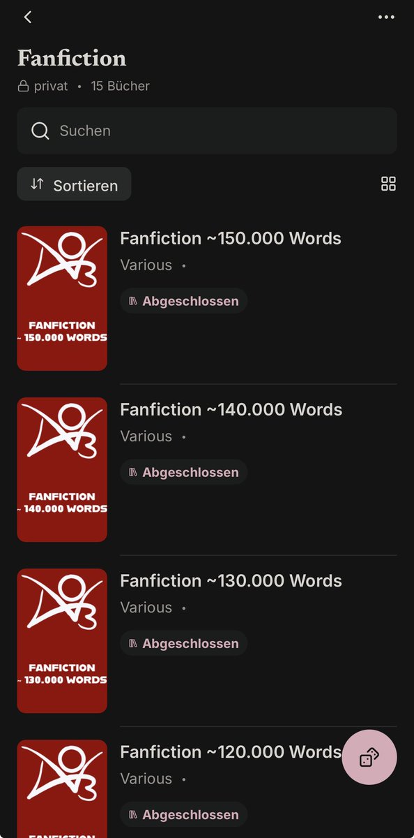 liz_unhinged's tweet photo. The things you do to secure your reading streak in your regular book tracking app, even if you only read fanfiction that day. 💀🫶🏻

(And you’re too lazy to create a „book“ for every single fanfic) https://t.co/K8nN7OdplQ
