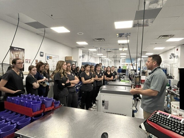 BlueRiverCP's tweet photo. In preparation of our upcoming blood drive, the Health Science classes toured Versiti and learned about the process to operate a drive at our school. We are still accepting appointments and walk-ins are welcomed. Stop by Thursday and make a donation! https://t.co/2z7wgna6kA