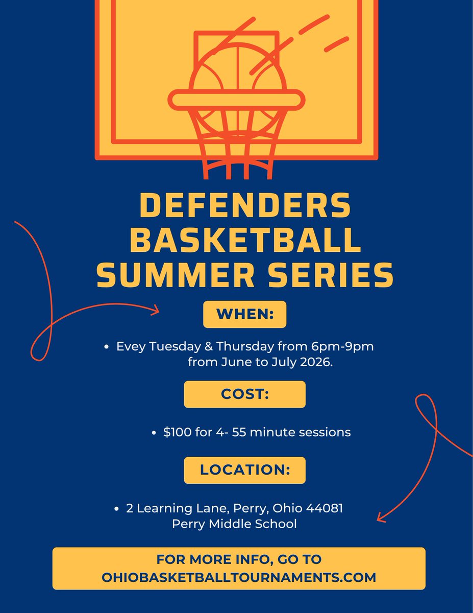 LEDefenders1's tweet photo. Lake Erie Defenders will be hosting training this summer at Perry High School.  We will offer four 2 week sessions on Tue &amp; Thurs beginning in June.  Different start times, 6, 7, or 8. Also offer 3 person training on Wed. - go to website https://t.co/978Wfbvqc8 to register https://t.co/oHARRC8iMs