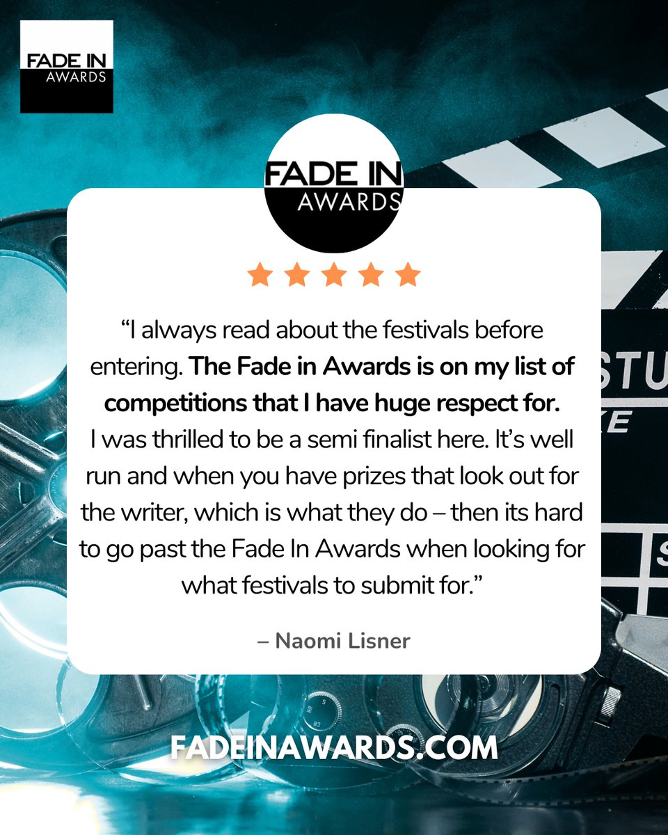 30th Fade In Awards Screenwriting Competition tweet media