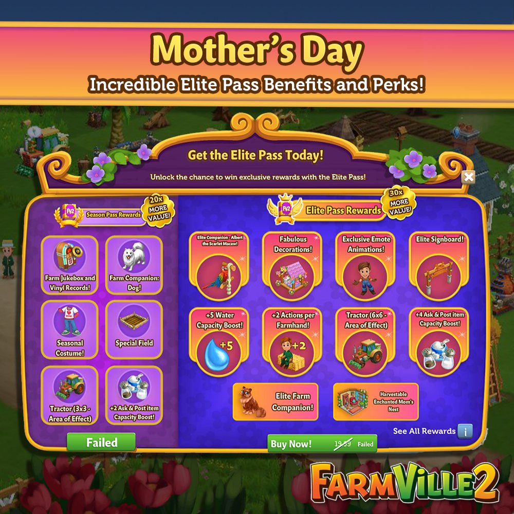 farmville2's tweet photo. Gain access to amazing perks along with exclusive rewards 🎁 and decorations only with the Elite Pass! #FarmVille2OnWeb✨

ZyngaGames ▶️ https://t.co/atbifrgw8U
Facebook ▶️ https://t.co/VjtcmRNY4J https://t.co/FWgfxkyHkV
