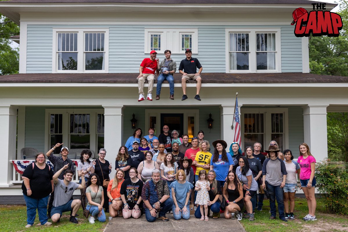 TheCampEvents's tweet photo. Only a few more days until The Camp 2026! You never know what kind of memories you’ll make at our event. Here’s our tour Senoia with Chandler at the iconic pudding house at last year’s event.

Camp 2026: https://t.co/jDlpVm8CBo https://t.co/Sr0j0WaRPY