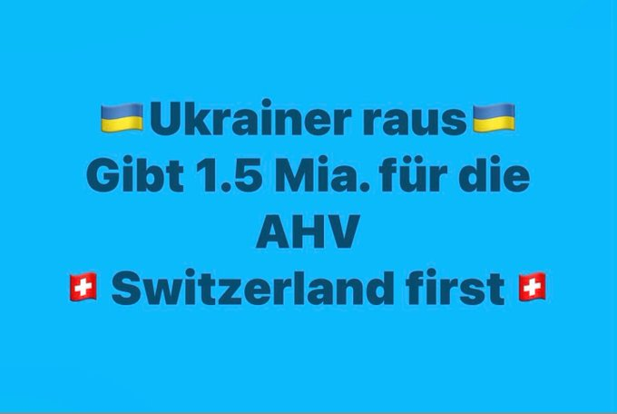 StrubEdgar's tweet photo. Schweiz und Schweizer zuerst ! https://t.co/SVMaa03xsh