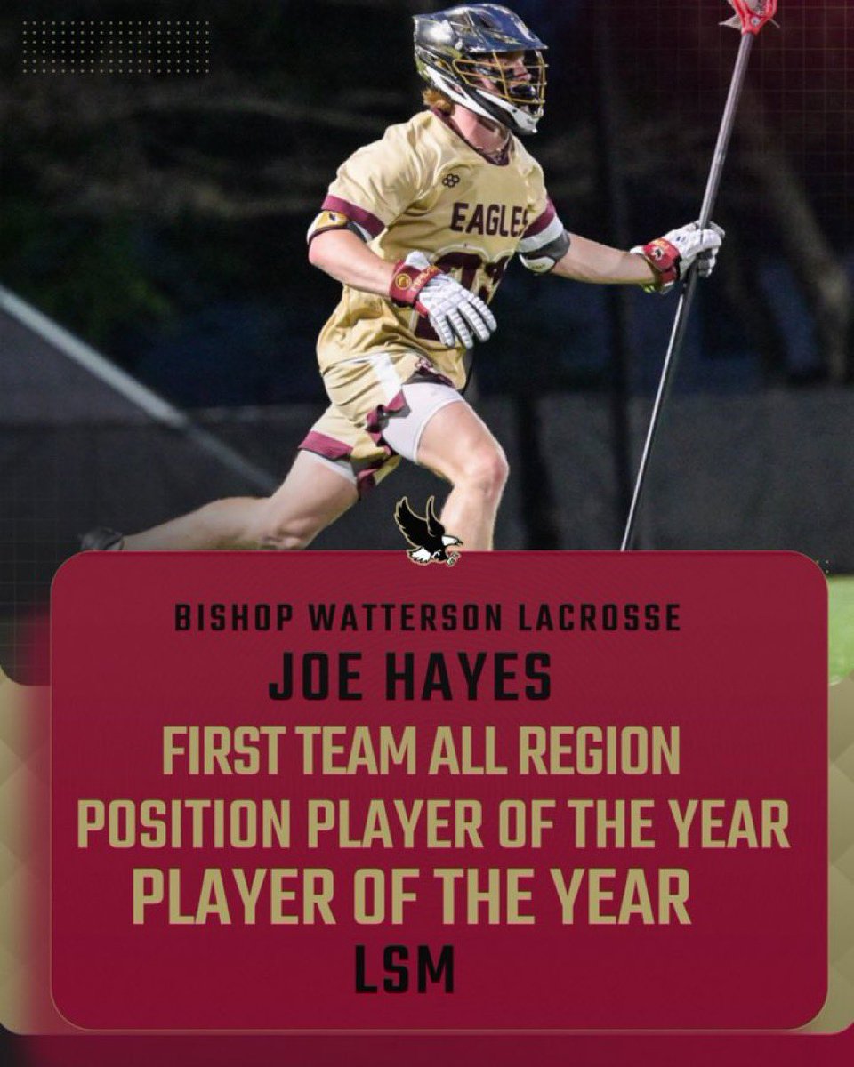 Joe_Hayes_2027's tweet photo. Thankful to be named region 7 player of the year!!! Still plenty of work to be done. @BWHSlacrosse @BWHS_Athletics @ResoluteLax @OhioStateMLAX @BWHSFootball1 https://t.co/bBA4xHcluo