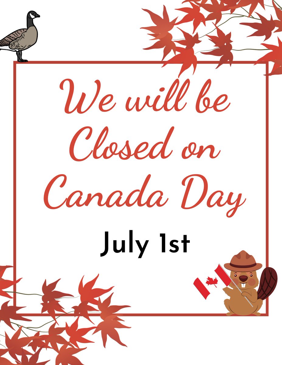ChestermereLib's tweet photo. The Library will be closed on July 1st for Canada Day. https://t.co/ZP7Yks3QpT