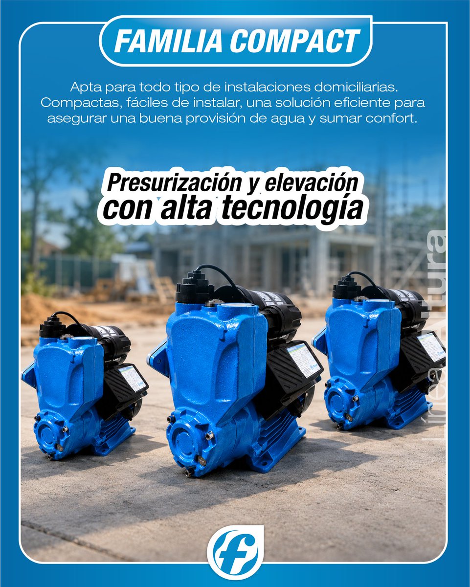 bombasfluvial's tweet photo. 💧Línea Compact: una solución completa para tu hogar 🏠

Diseñada para quienes buscan más presión de agua, una instalación más simple y un funcionamiento totalmente automático.

Más simple. Más práctica. Más inteligente.
Instalá fácil con Fluvial 

#Fluvial #BombasPresurizadoras https://t.co/mfzX7aO7Jj