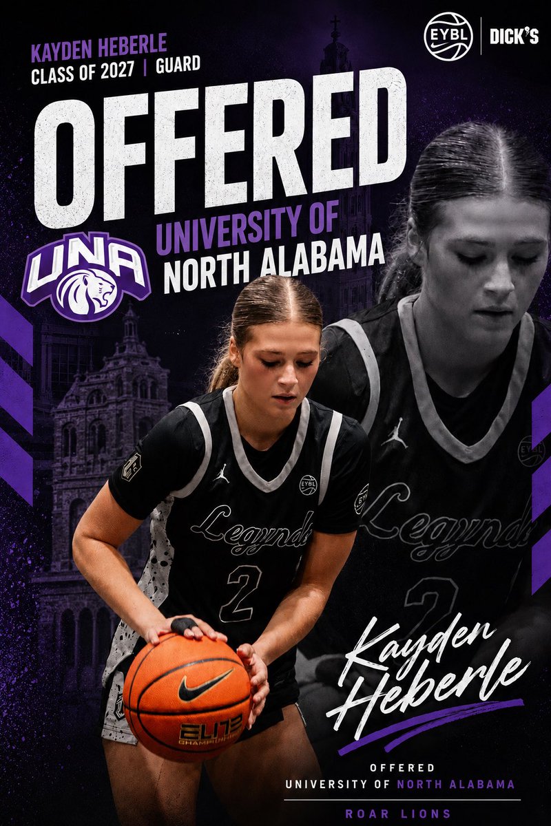 KHeberle2027's tweet photo. After a great conversation with @iampharizwatkins @coach_nimz , I am thankful and blessed to receive a D1 offer from the University of North Alabama. Thank you to the entire UNA coaching staff for believing in me! Thank you to everyone who helped me get to this point.  #AGTG #Offered #GoLions
