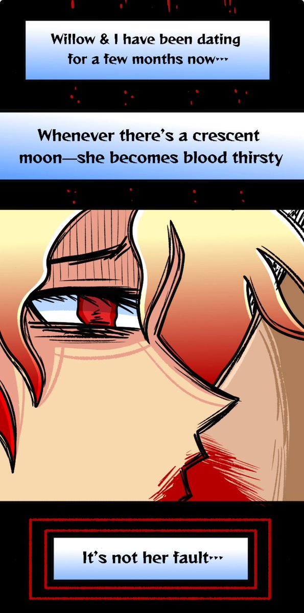 Poyonymbus's tweet photo. I actually made a webcomic with a similar subplot 👀

It’s a yuri prison arc where one girl has a taste for blood, and another is extremely depressed—they form a codependent relationship 😳 https://t.co/gU0YBML0z1